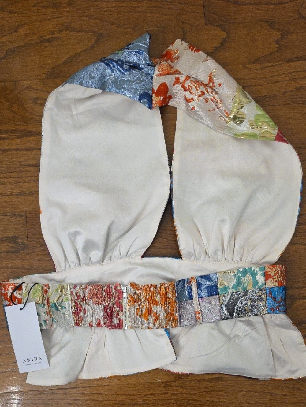 Multicolor Patchwork Halter Top - Picture 3 of 4
